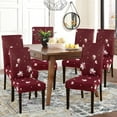 thumbnail image 2 of Dining Room Chair Covers Slipcovers Set of 6, Stretch Kitchen Chair Covers Washable Spandex Parsons Chair Slipcover, Removable Dining Seat Protector for Home or Party, 2 of 6