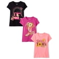thumbnail image 1 of Camiseta The Children's Place para niñas con gráficos variados, paquete de 3, 1 of 4
