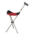 thumbnail image 2 of BELOVING Cane with Seat Walking Rest Portable Travel Lightweight for Sitting Foldable Red, 2 of 10