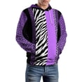 thumbnail image 5 of Animal Print Zebra Stripes-2 Men's Women Vintage 3D Hooded Sweatshirt - All-Season Loose Fit Streetwear, 5 of 6
