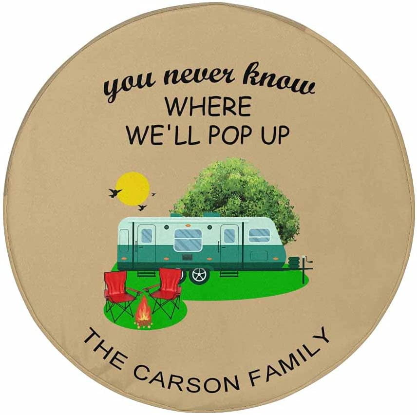 Custom Spare Tire Covers RV Camping Personalized Name Wheel Tire Cover