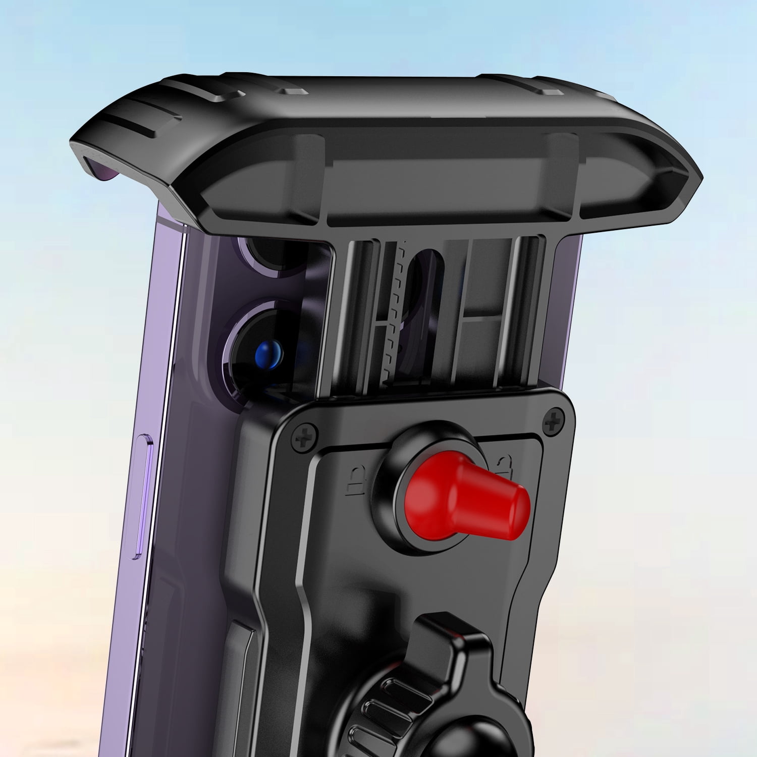 5TH WHEEL Bike Cell Phone Mount Holder, Electric Scooter Phone Holder, Phone Holder for Bike with Dual Vibration Dampener, Bike Phone Mount, Motorcycle Phone Holder