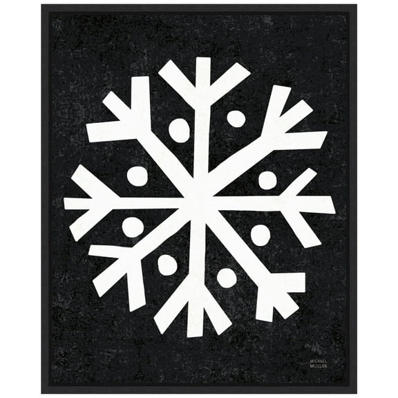 Amanti Art Christmas Whimsy Snowflake Framed Canvas Wall Art Print