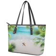 thumbnail image 3 of ZUXONGSY Beach Sea Starfish Palm Tree Print Handbag for Women Large Capacity Satchel Handbags Casual Travel Purse with Handle for Travel Shopping, 3 of 6