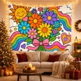 thumbnail image 3 of Retro Christmas Ornament Tapestry Wall Hanging, 3 of 7