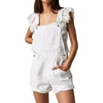 thumbnail image 1 of Pantalones Cortos Vaqueros para Mujer, de Verano Informales, Holgados, Ajustables, con Tirantes. XXL, 1 of 8