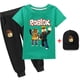 thumbnail image 1 of Traje de camiseta de manga corta y sombrero para niños y niñas, juego de animación Roblox periférico, algodón fino bidimensional, el mejor regalo, nuevo, 1 of 4