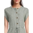 thumbnail image 4 of Time and Tru Women's Short Sleeve Shirt Dress, 4 of 5