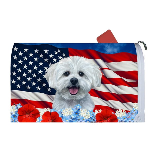 Maltese - Best of Breed Patriotic Dog Breed Mail Box Cover