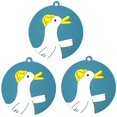 thumbnail image 1 of 3-Piece Silicone Cute Animal Non-Slip Insulation Pad, Suitable for Any Table-Type Desktop Protection Home Restaurant Office (Goose), 1 of 7