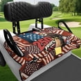 thumbnail image 4 of XYZCANDO American Eagle 250 Years Golf Cart Seat Cover - Terry Cloth 4 Pockets Universal Non-Slip 2 Passenger Golf Cart Accessory, 4 of 9