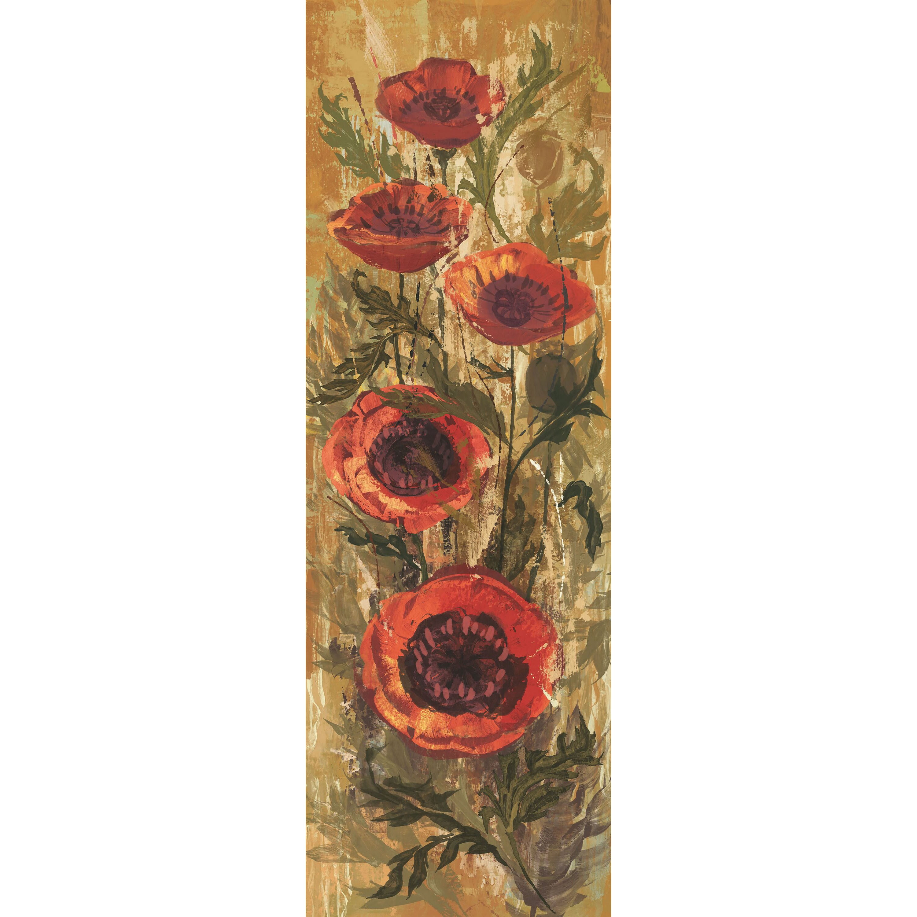 Marmont Hill "Floral Frenzy Red II" Painting Print on Canvas