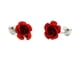 thumbnail image 5 of Gemelos elegantes para hombre con diseño de flor de rosa, 17 mm, románticos rojo, 5 of 8