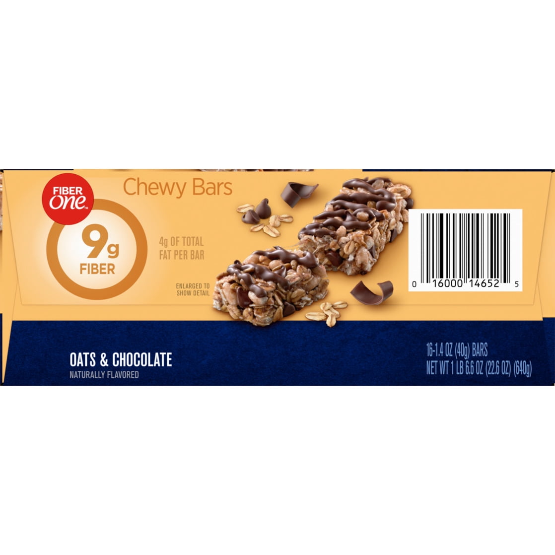 Fiber One Oats & Chocolate Chewy Bars, 16 Count
