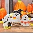 thumbnail image 5 of DeskAKBK Wooden Ghost Figurine for Halloween Desktop Decor Cute Spooky Decoration for Shelves Tables Home Office Party Decoration Gift, 5 of 6