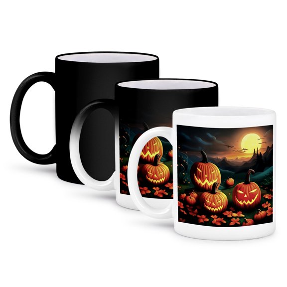 3dRose, Jackolantern Halloween, 11oz Magic Transforming Mug