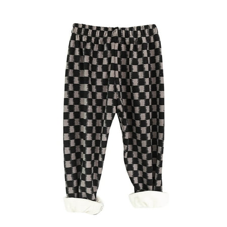 

Girls Pants Plaids Printed Cotton Lined Warm Stretchy Harem Winter Children Kids All Season Soft Trendy Leisure Outwear Gifts To Children Sweatpants Trousers