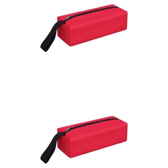 Inteprter Bolsa de herramientas de mano, tornillos pequeños, herramientas de punta, instrumento impermeable, cierre de cremallera, caja de L/Rojo 2piezas