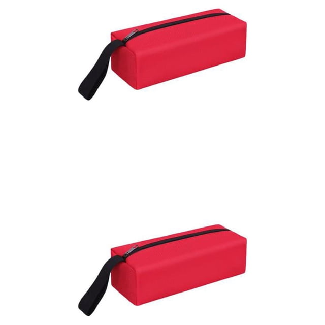 Matsuzay Bolsa de herramientas, piezas de Metal de taladro pequeño, cierre de cremallera impermeable, caja de herramientas multifunción, L/Rojo 2piezas