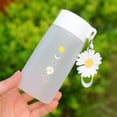 thumbnail image 1 of Botella de agua 500ml Taza de té de viaje escarchada Botella de plástico portátil de flores para beber, girasol Inevent HA004029-02, 1 of 2