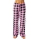 thumbnail image 1 of Gibobby pantalones nieve mujer Pantalones de casa a cuadros microelásticos informales y cómodos para mujer, pantalones de pijama de pierna ancha holgados con cintura elástica y cordón (Rosa, M), 1 of 5