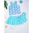 thumbnail image 4 of TiaoBug Kids Girls Tankini Swimsuit Swim Tops Bottoms Skirts Bathing Suit, 4 of 6