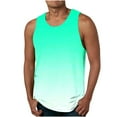 thumbnail image 4 of S-5X Mens Big & Tall Tank Tops Plus Size Sleeveless Crewneck Shirts Casual Pullover Gradient Printed Slim Athletic Workout Running Undershirts Vests, 4 of 7