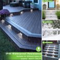CUH Fence Lights, Solar Deck Lights Outdoor Waterproof Step Lighting