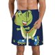 thumbnail image 1 of Balery Dino Playing Roller Skate Traje de Baño Estilo Hawaiano para Hombre, Shorts de Secado Rápido con Bolsillos-Small, 1 of 6