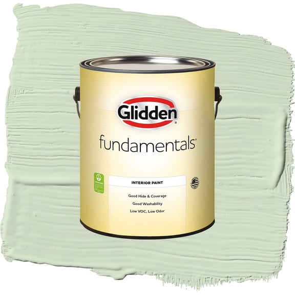 Glidden Fundamentals Pale Moss Green Flat Interior Paint and Primer, 1 Gallon