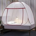 thumbnail image 1 of Bed Canopy White Mosquito Net for Bed Tent Canopy Bed Yurt Zipper Closure Insect Screen Mosquito Protection Net No Drilling Required Easy Installation Breathable Ant B-1.2m (4 feet), 1 of 4