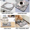 thumbnail image 4 of Washable Rubber Multicolored Floral Dish Drying Mats for Kitchen Counter Home Large Coffee Bar Pad Accessories and Decor for Utensils Stemware 16''x18'', 4 of 7