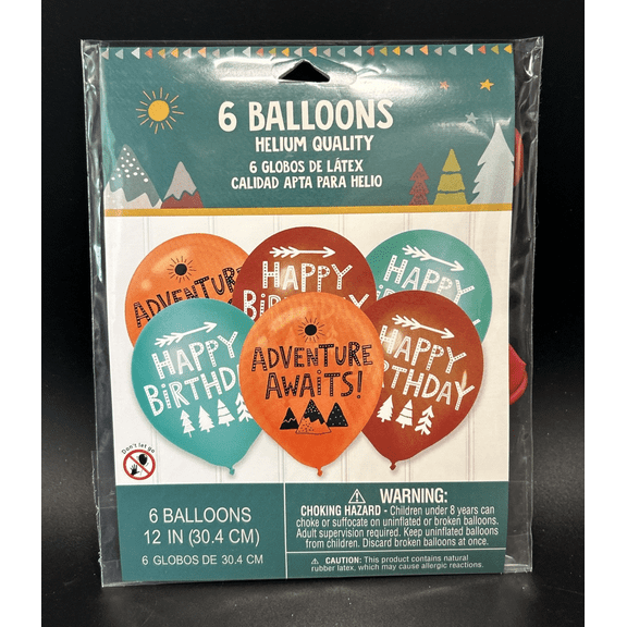 Wilderness Party 12" Latex Balloons (6)