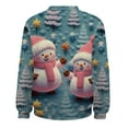 thumbnail image 5 of Kcodviy Chandails de Noël pour Femmes Blouses Mignon Chandail à Imprimé Graphique Baseball Chandails à Capuchon Femmes Manches Longues Col Rond Chandail à Enfiler Hauts, 5 of 5