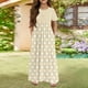 thumbnail image 2 of Girls Summer Dress Tween Dresses Short Sleeve Polka Dot Maxi Dress with Pockets Casual Summer Party Dresses for Kids Ages 3-10 ,Sie:140, 2 of 6