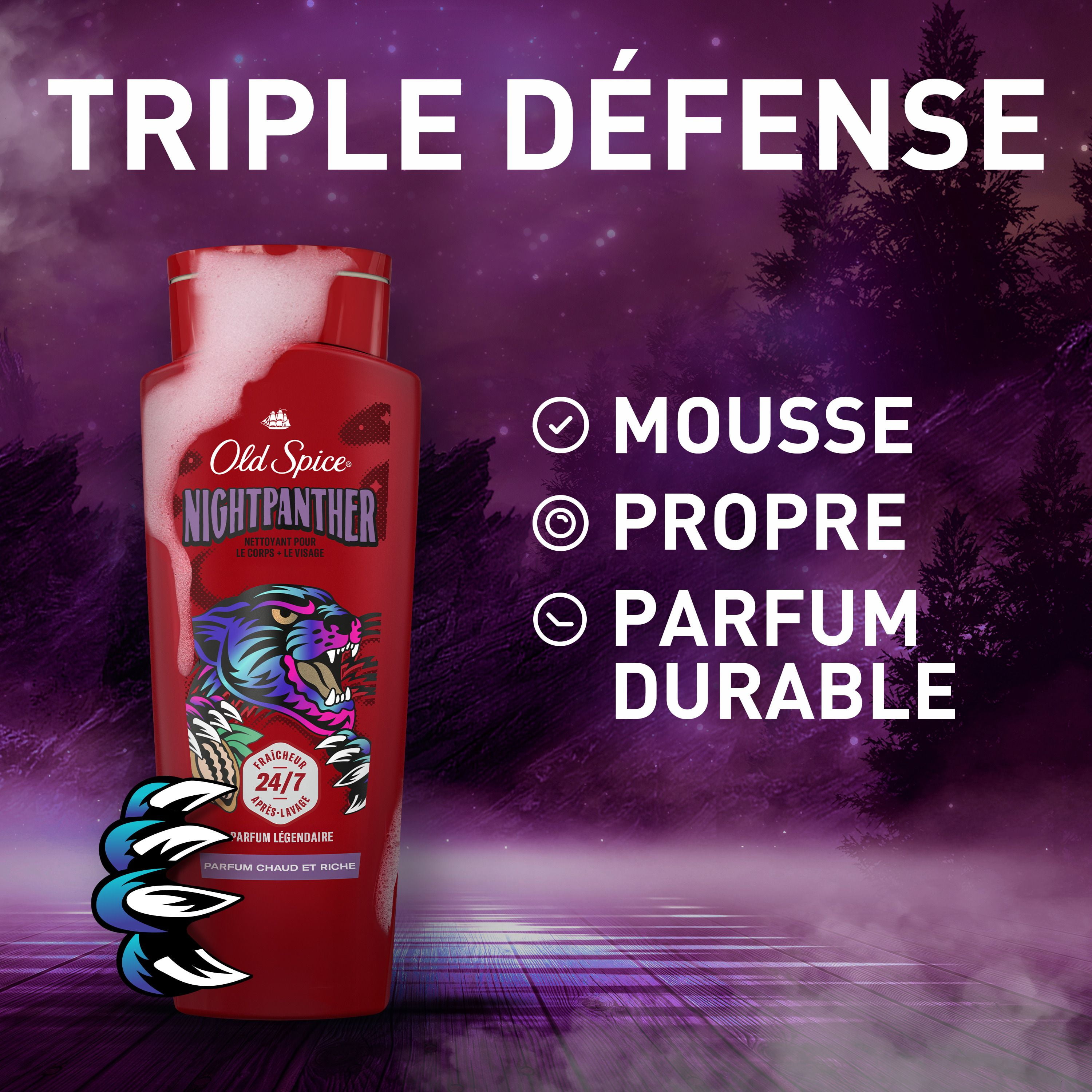 Nettoyant pour le corps Old Spice pour hommes, NightPanther