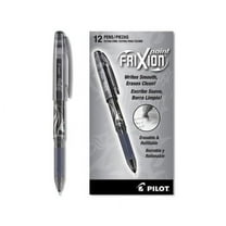 FriXion Point Erasable Stick Gel Pen Extra-Fine 0.5mm, Black Ink, Black Barrel
