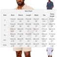 thumbnail image 3 of Kakii Men's Summer Beach Outfits 2 Piece Short Sleeve Shirts and Shorts Texture Vacation Sets for Men 2026, 3 of 9