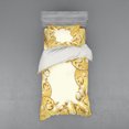 thumbnail image 1 of Ambesonne Vintage Bedding Set 3 Pcs, Golden Floral Ornament, Twin, Cream Yellow, 1 of 3