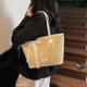 thumbnail image 3 of Bolso de mano de gran capacidad para vacaciones de verano y playa, bolso de hombro sencillo de paja a la moda para mujer 2025, 3 of 5