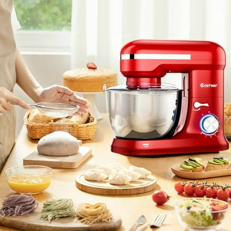 

Mgaxyff 4.8 Qt 8-speed Electric Food Mixer with Dough Hook Beater