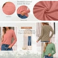 thumbnail image 3 of SUNBS Blouses for Women Long Sleeve Shirts Dressy Casual Crew Neck Fall Tops, Sizes S-2XL, 3 of 8