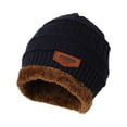 thumbnail image 4 of MSJUHEG Hats For Men Beanie Boys And Scarf Hat Three Piece Girls Knit Baby Windproof Warm Thicken Cap Gloves Winter Hats Bomber Hats Navy One Size, 4 of 5