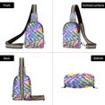 thumbnail image 7 of FORMRS Womens Crossbody Sling Bag Travel Daypack Shoulder Chest Backpack, Green Wavy Pattern, 7 of 7