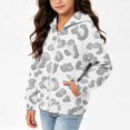 thumbnail image 2 of Abcomgle Leopard Print Zip Up Hoodies for Girls Kids Cute Jacket for Girls Fleece Full-Zip Hoodies for Teen Girls Loose Fall Hooded Jacket Sweatshirt Girl with Pockets, 2 of 7