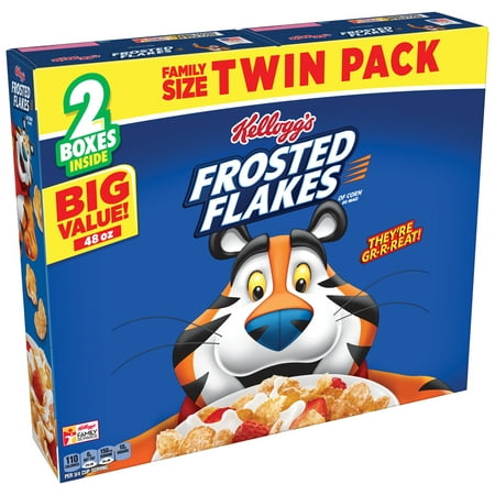 (2 Pack) Kellogg's Twin Pack Frosted Flakes Cereal 48