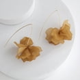 thumbnail image 2 of Flower Hoop Statement Earrings, Oversized Boho Floral Petal Drop Earrings for Women Dangling, 2 of 7