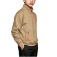 thumbnail image 7 of Cethrio Boys Half Zip Sweatshirts, Long Sleeve Pullover Fleece Lined Casual Fall Tops with Pockets Khaki Size 9-10 T, 7 of 7