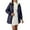Navy, variant on Breezora Women's Long Loose Fit Down Alternative Jacket Quilted Cotton Blend Hooded Warm Winter Coat Outerwear XXXXL Size Black