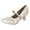 White, variant on Modern Dancing Shoes for Women Lightweight S𝗅ip On Sandals L𝗈w Chun𝗄𝗒 Latin Shoes National Standard Dance with Adjustable Buckle Strap, Comfortable Soft Sole Dance Shoes